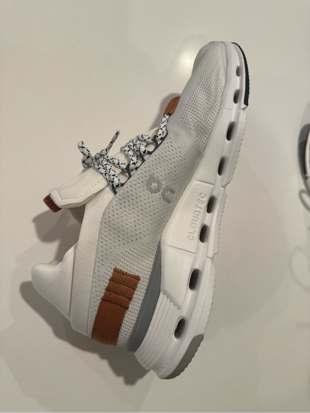 On Running mens Cloudnova 2 White Sneakers with Tan Accents - Picture 2 of 5